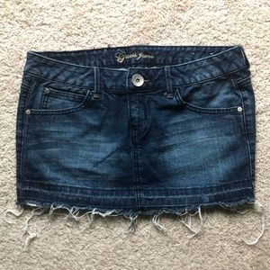 4/$12 Guess Jeans Destressed Jean Mini skirt
